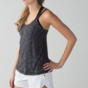 Lululemon Run For Gold Tank Heathered Black